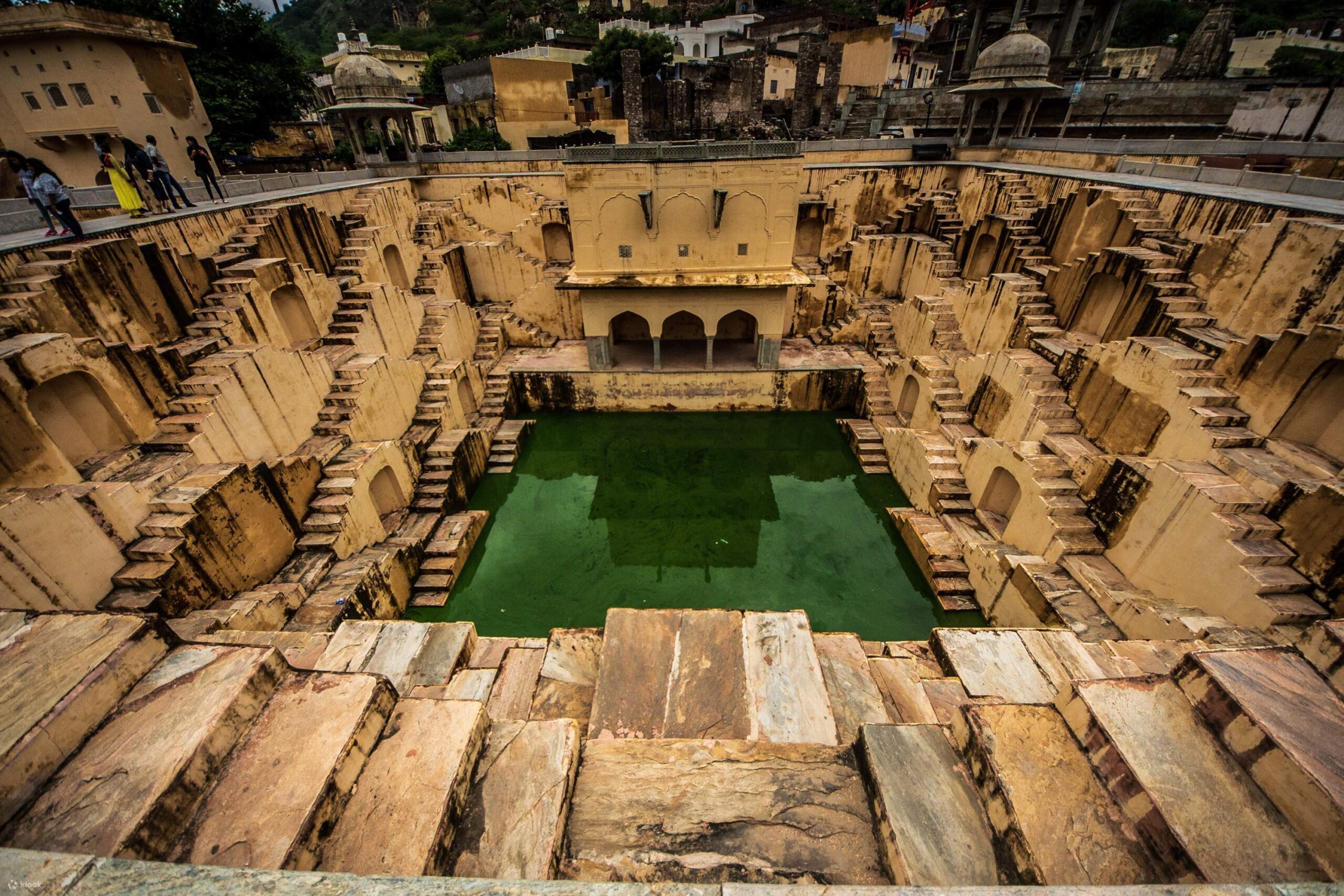 Panna Meena Ka Kund Jaipur featuring symmetrical stepwell architecture, historic charm, and remarkable Rajput engineering heritage together.