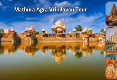 Mathura Agra Vrindavan tour showcasing temples Taj Mahal and historic Agra Fort in Uttar Pradesh India