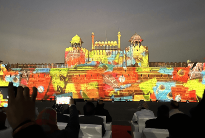 Red fort Dehli sound and light show during evening tour