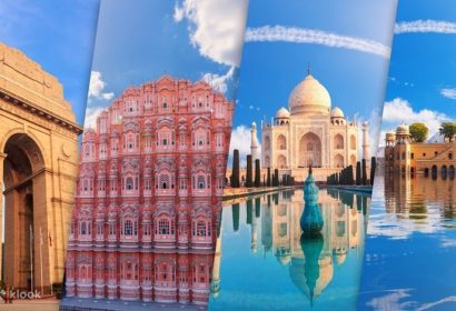 Golden Triangle India tour featuring India Gate, Hawa Mahal, Taj Mahal and Jal Mahal