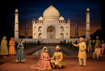 Agra cultural night show near Taj mahal with Mughal Dance performance
